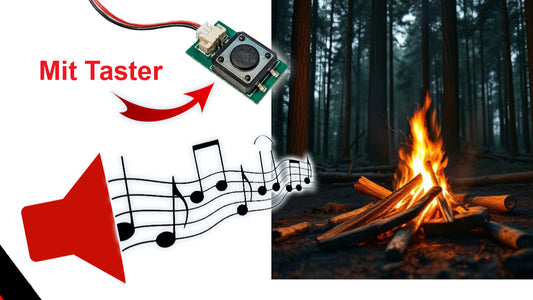 Soundmodul "Lagerfeuer" mit Lautsprecher + Taster