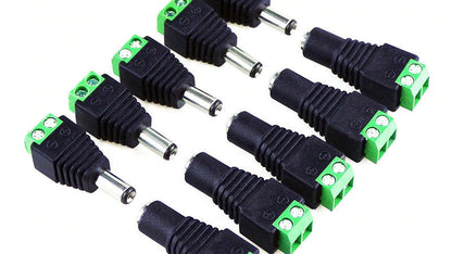 10x DC Buchse/Stecker Adapter 2,1x5,5mm mit Schraubklemme