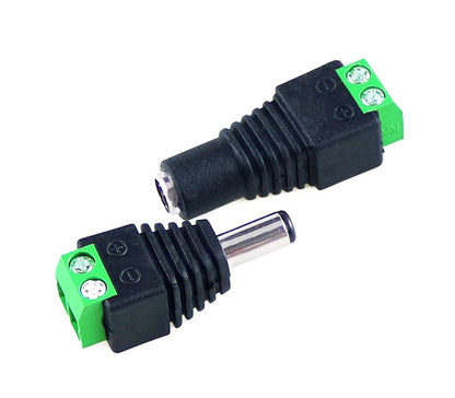 10x DC Buchse/Stecker Adapter 2,1x5,5mm mit Schraubklemme