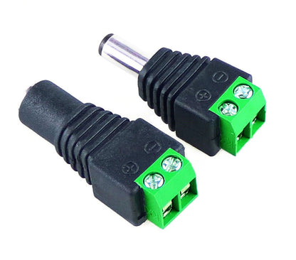 10x DC Buchse/Stecker Adapter 2,1x5,5mm mit Schraubklemme