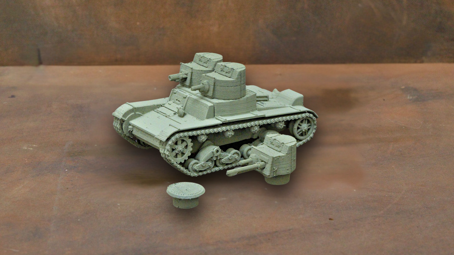 T-26 leichter Sowjet Panzer mit Flamm- und MG-Turm