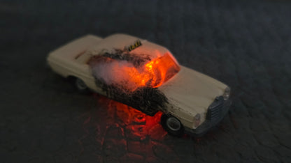 Diverse brennende H0 Autos "Krawalle" + Feuer LED (1:87)