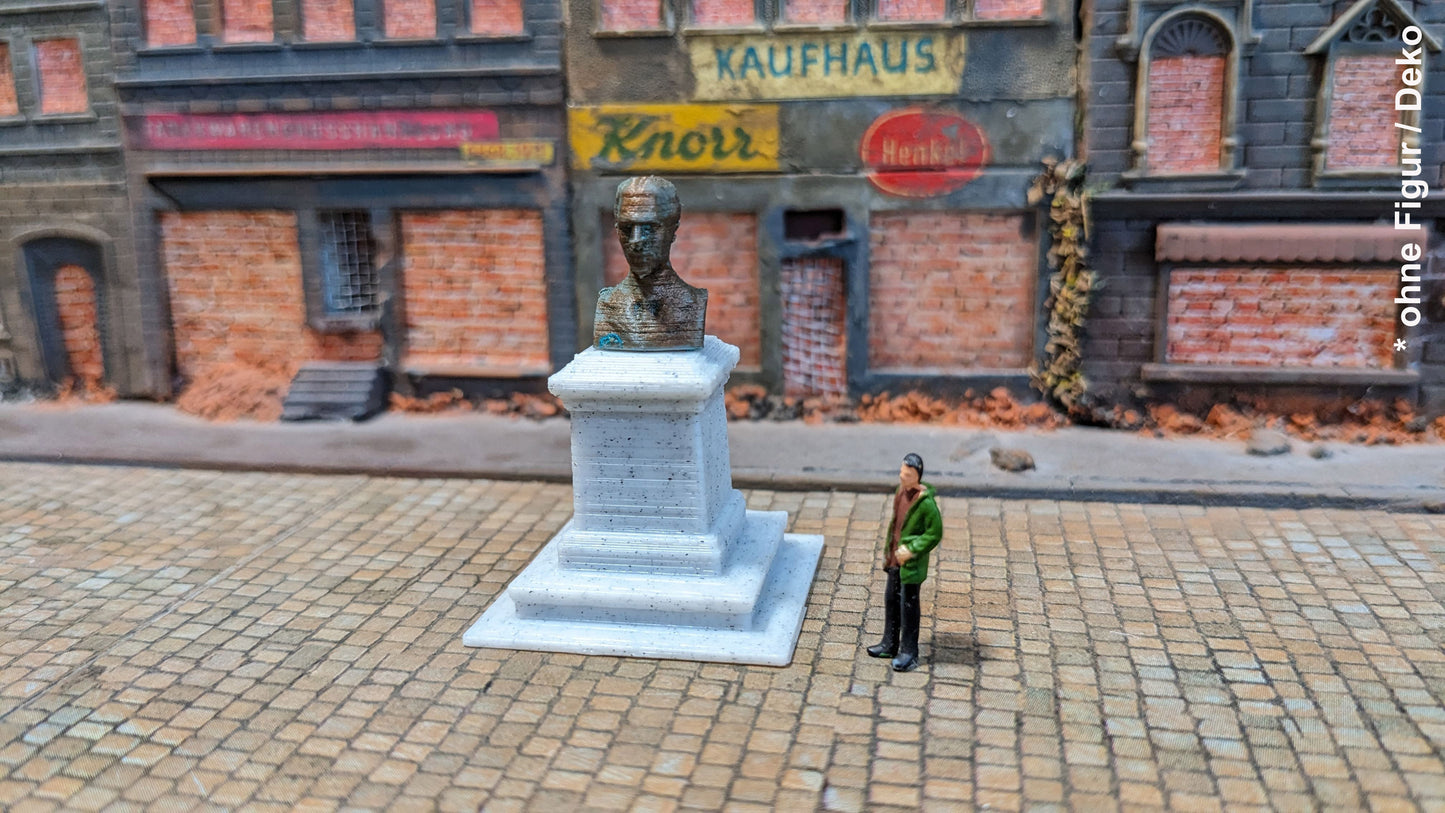 "Nikola Tesla" Büste Denkmal Bronze Kupfer - Spur H0 (1:87)