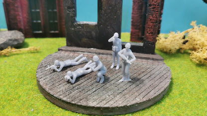 5x Resin Figuren "kämpfende US Ranger" WW2 Soldaten Set