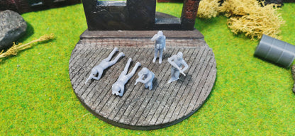 5x Resin Figuren "kämpfende US Ranger" WW2 Soldaten Set