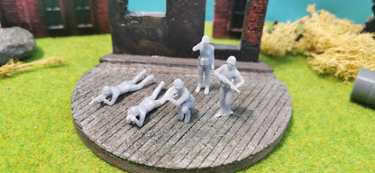 5x Resin Figuren "kämpfende US Ranger" WW2 Soldaten Set