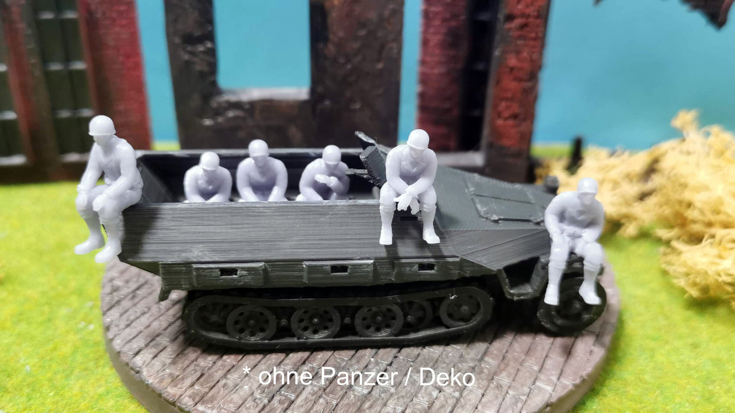 6x Resin Figuren "sitzende US Ranger" WW2 Soldaten Set