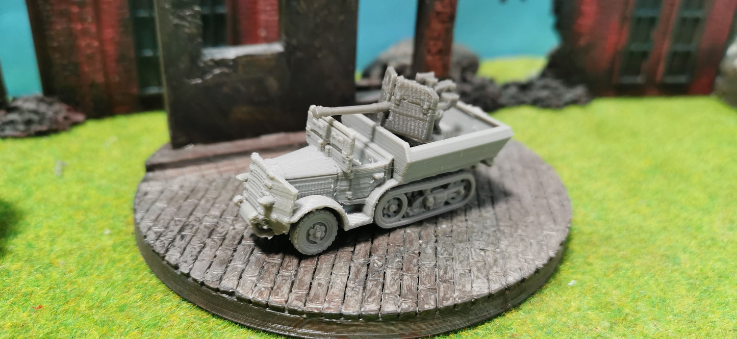 Wehrmacht UNIC U340f Halbkettenfahrzeug mit 2cm Flak