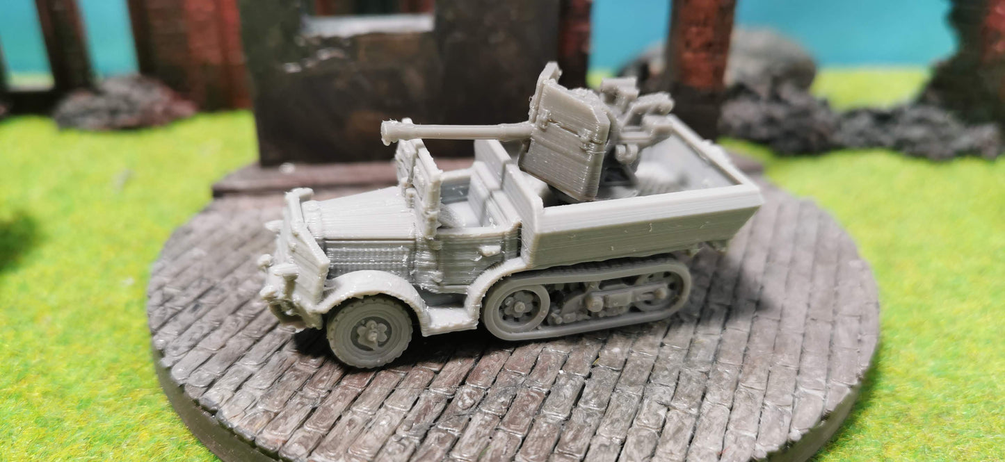 Wehrmacht UNIC U340f Halbkettenfahrzeug mit 2cm Flak