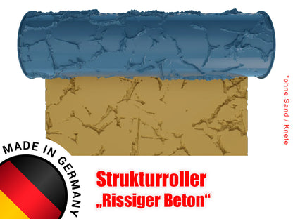 Strukturwalze Walze Roller "Rissiger Beton" Modellbau