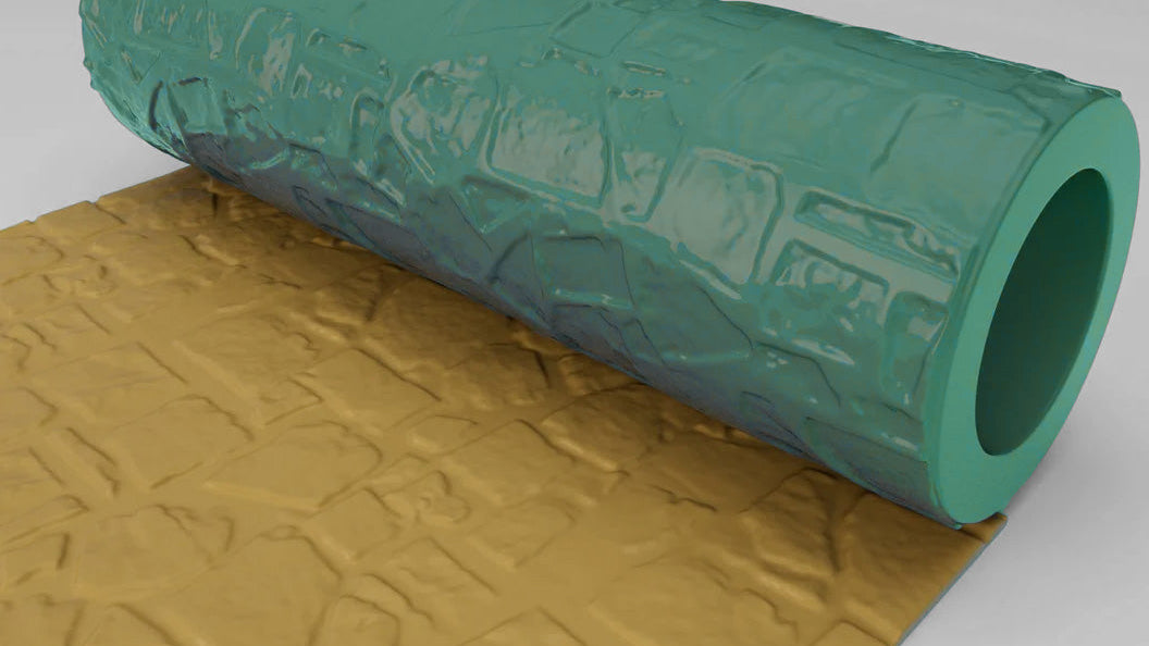 Strukturwalze Walze Roller "Kopfsteinpflaster 3" Modellbau