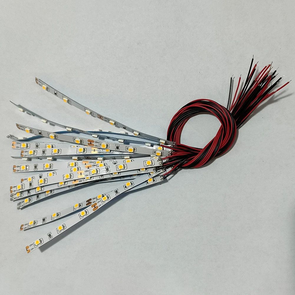 5x LED Waggonbeleuchtung 9-24V warmweiß 83mm Hausbeleuchtung mit Kabel H0 TT 0 G