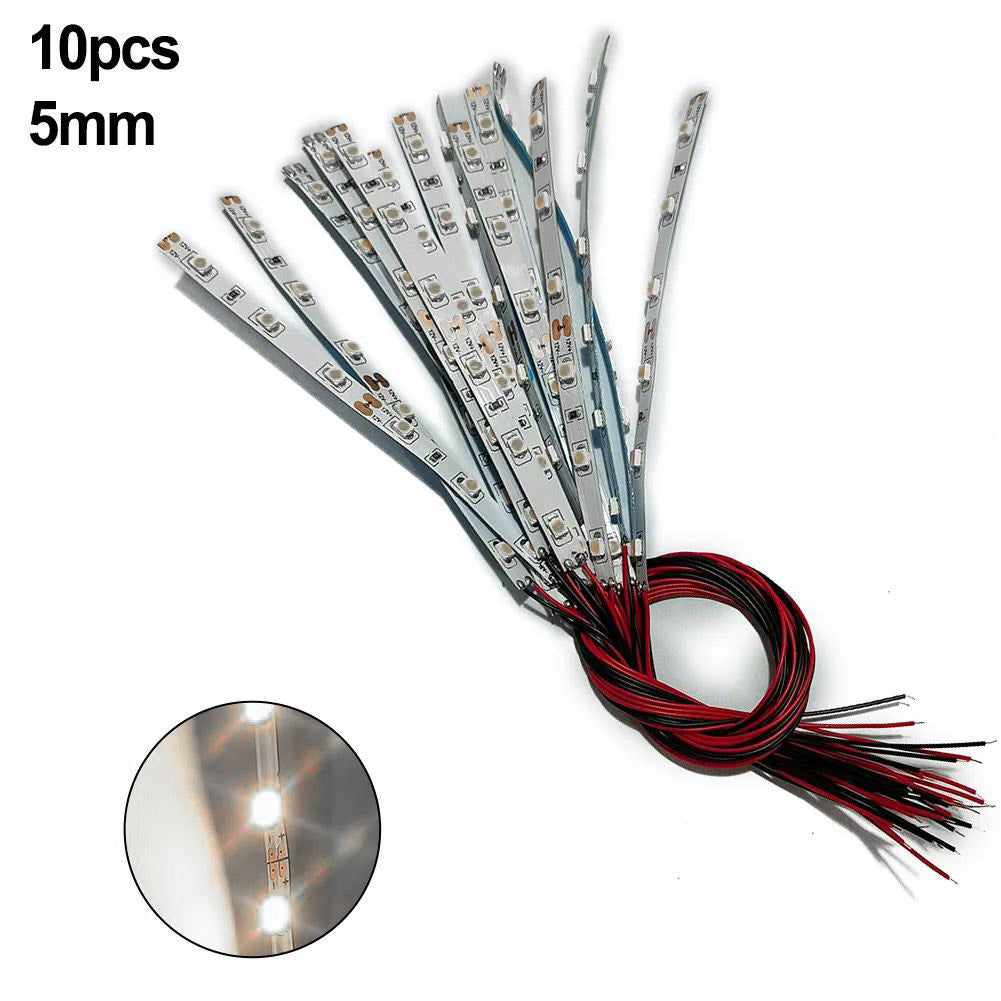5x LED Waggonbeleuchtung 9-24V warmweiß 83mm Hausbeleuchtung mit Kabel H0 TT 0 G