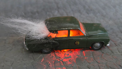 Diverse brennende H0 Autos "Krawalle" + Feuer LED (1:87)