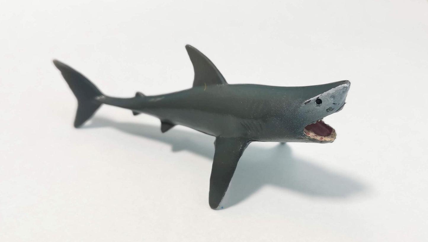 Weißer Großer Hai Modell Tier für Diorama 1:87 (Spur H0) - bemalt