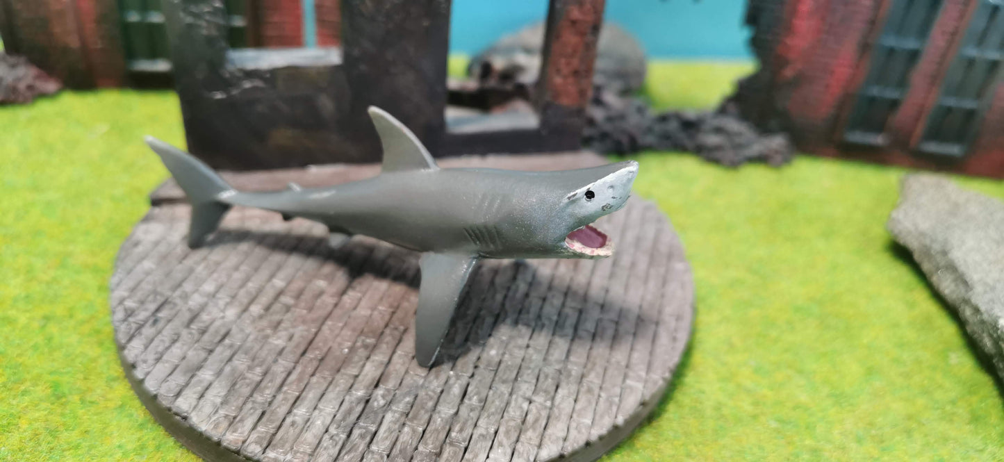 Weißer Großer Hai Modell Tier für Diorama 1:87 (Spur H0) - bemalt