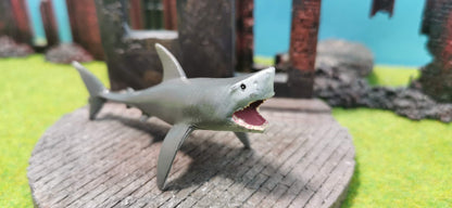 Weißer Großer Hai Modell Tier für Diorama 1:87 (Spur H0) - bemalt