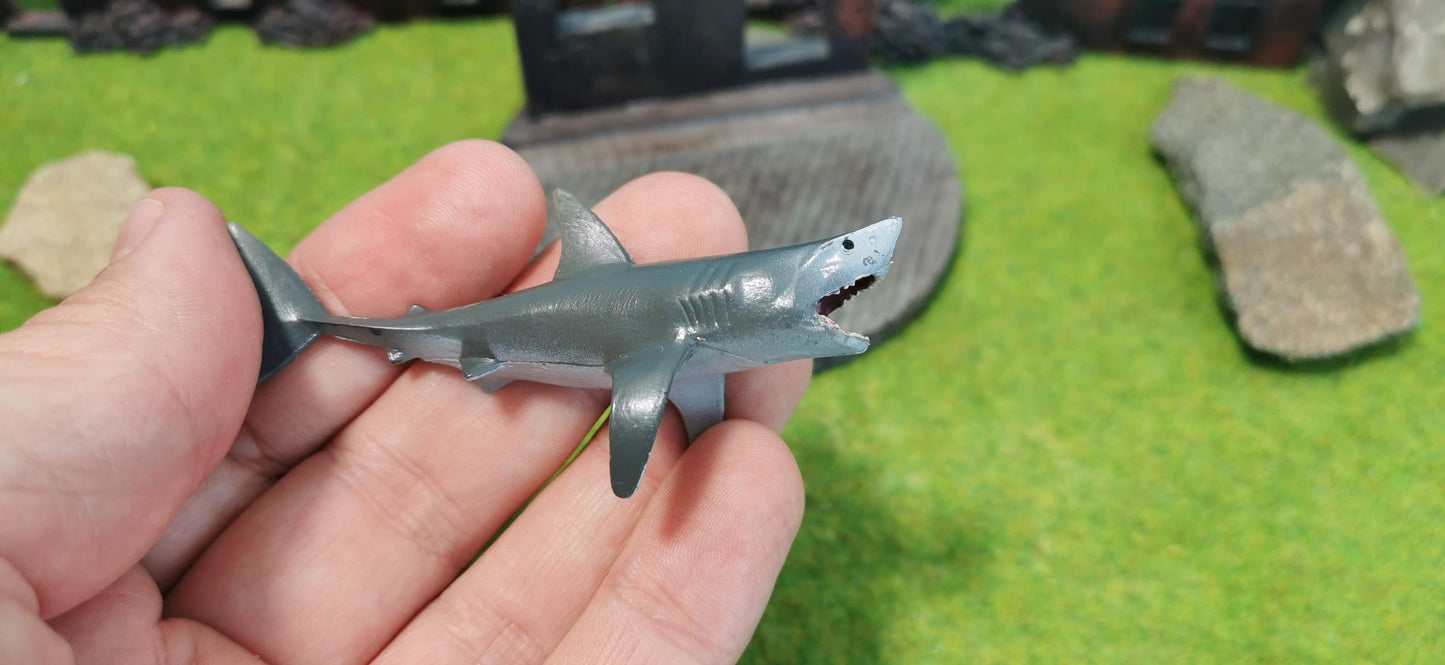 Weißer Großer Hai Modell Tier für Diorama 1:87 (Spur H0) - bemalt