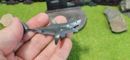 Weißer Großer Hai Modell Tier für Diorama 1:87 (Spur H0) - bemalt