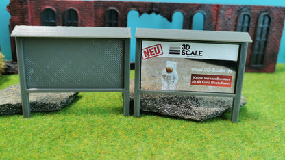 Set 2x Plakatwerbung Werbetafel Werbeanzeige Werbung Wandertafel