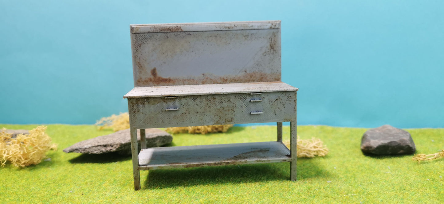 Werkbank Arbeitsbank ggf. im Rostlook für Werkstatt, Garage uvm.