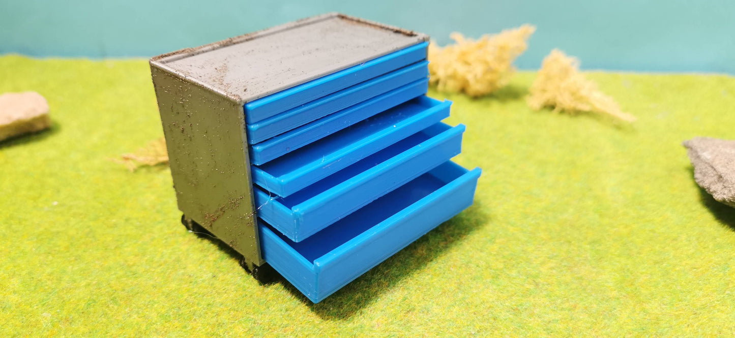 Werkstattwagen Rostlook Werkzeugwagen 1:18 Garage