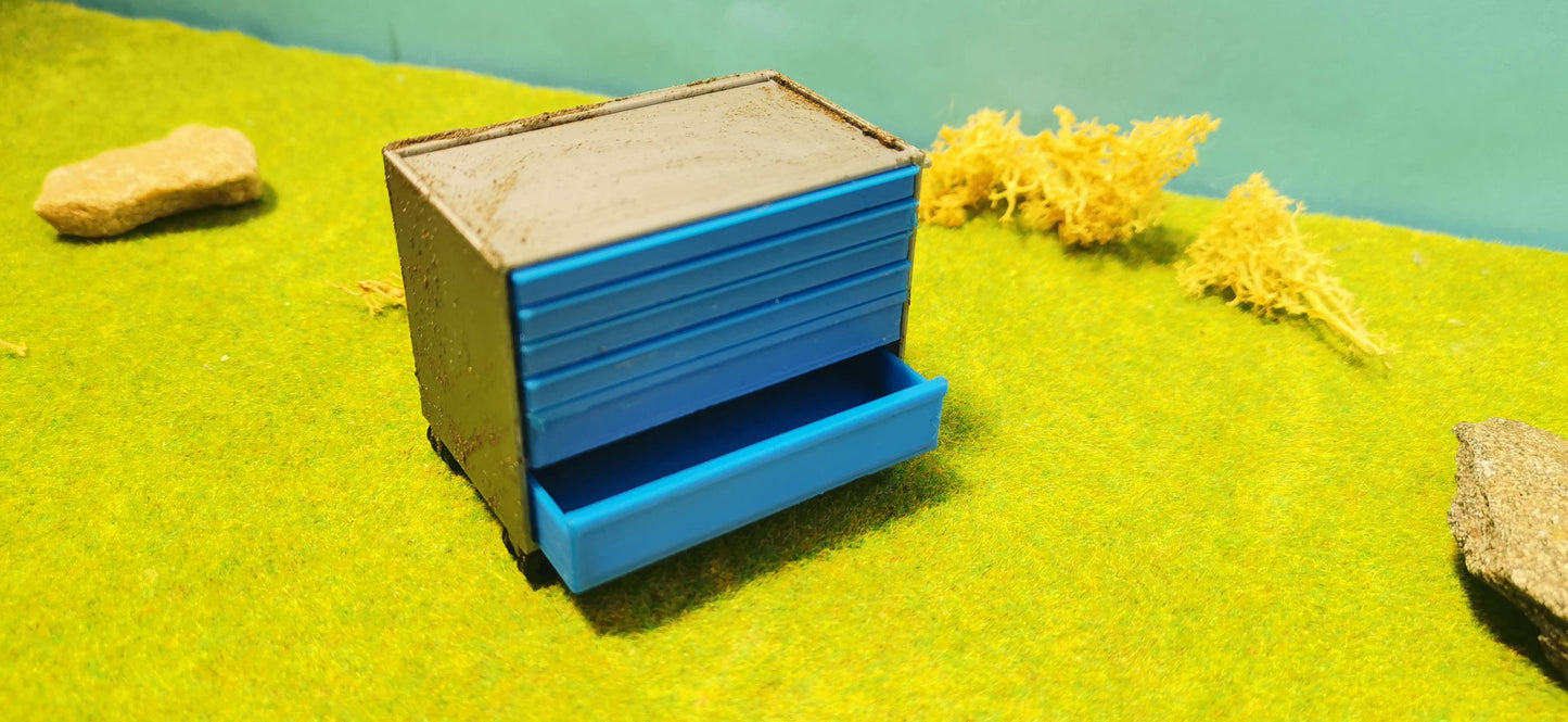 Werkstattwagen Rostlook Werkzeugwagen 1:18 Garage