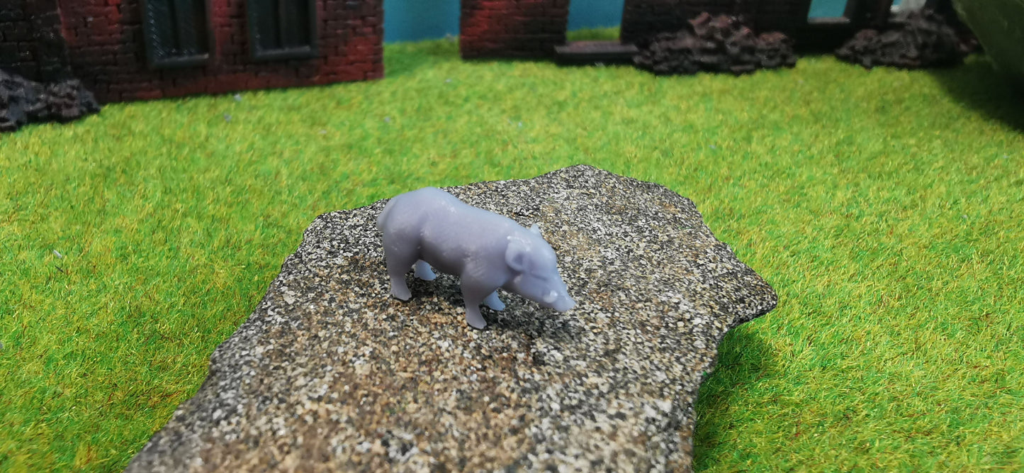 Wildschwein Keiler aus Resin 1:87 (H0) - bemalt oder unbemalt