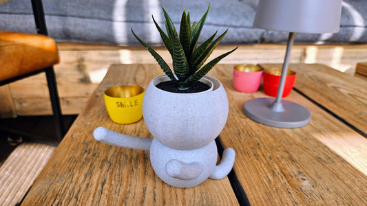 Harry Plant Yoga No. 2 lustiger Blumentopf zeigt Yoga Übung