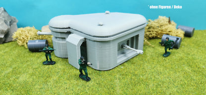 Deutscher MG Bunker Militär 2. Weltkrieg Diorama WW2 Modell