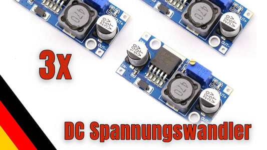 3x LM2596S-ADJ DC-DC Step-Down Spannungsregler-Modul 3-40V, 3A
