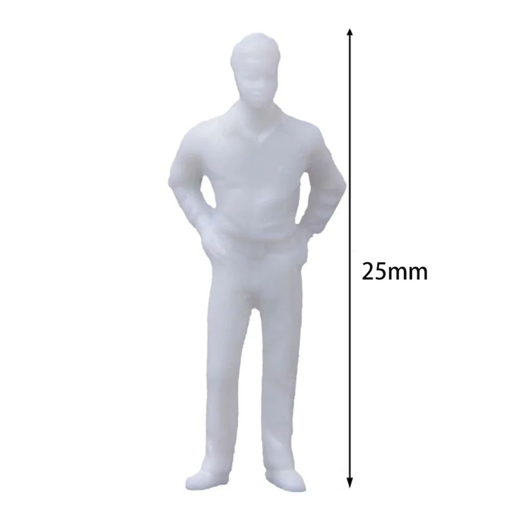 100x Figuren 1:72 (1:76) stehende Passanten Spur 00 - unbemalt