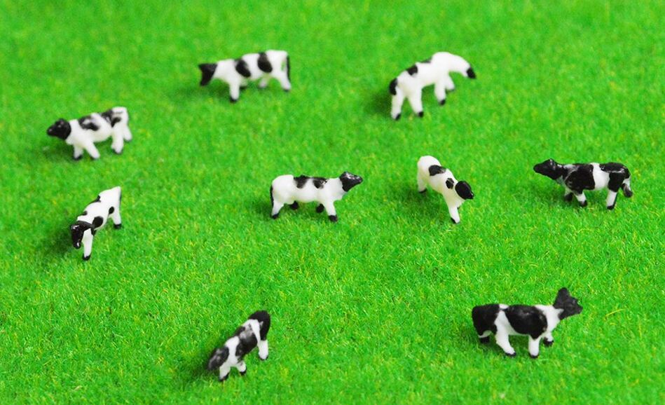 10x Kühe Kuhherde Set - fertig bemalt