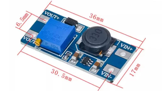 MT3608 2A DC-DC Step-Up Boost Modul – Spannungswandler für Arduino, Raspberry Pi