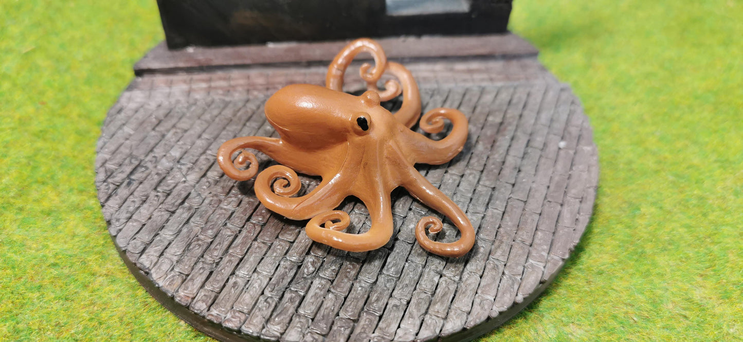 Octopus Kraken Modell Tier für Zoo Diorama 1:87 (Spur H0) - bemalt