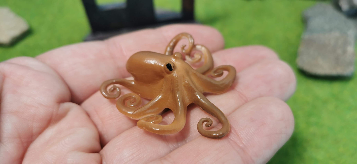 Octopus Kraken Modell Tier für Zoo Diorama 1:87 (Spur H0) - bemalt