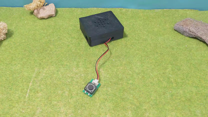 Soundmodul "Brennendes Haus" samt Feuerwehr mit Lautsprecher + Taster