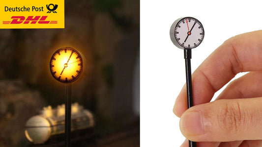 Bahnhofsuhr Uhr mit LED Beleuchtung - passt zu Spur H0, TT