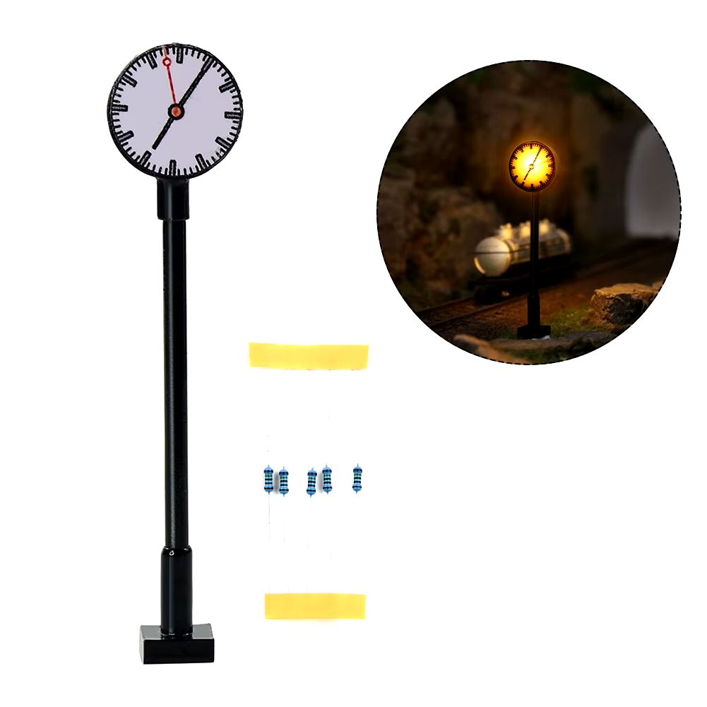 Bahnhofsuhr Uhr mit LED Beleuchtung - passt zu Spur H0, TT