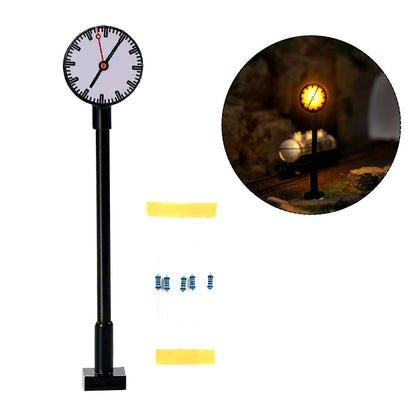 Bahnhofsuhr Uhr mit LED Beleuchtung - passt zu Spur H0, TT